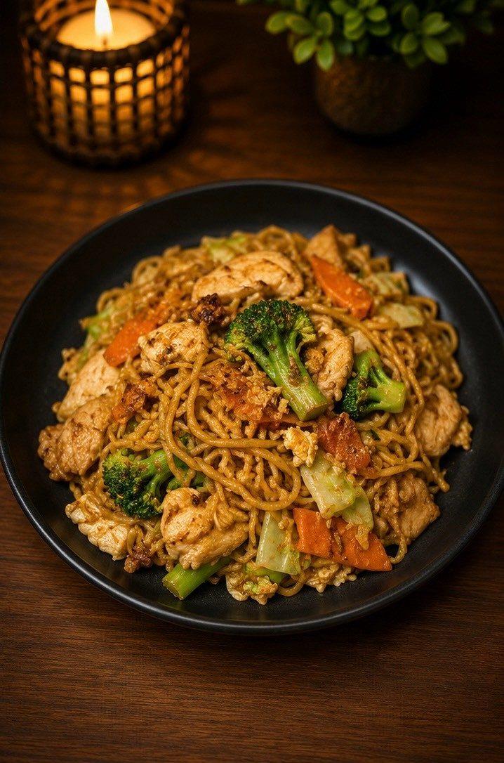 Chow Mein (บะหมี่ผัด) — Noodles at Narwhal Thai Table, Huntington Beach