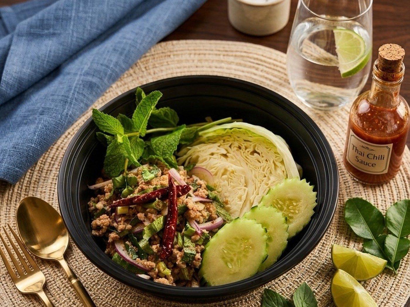 Larb (ลาบไก่ หมู เนื้อ) — Salads at Narwhal Thai Table, Huntington Beach