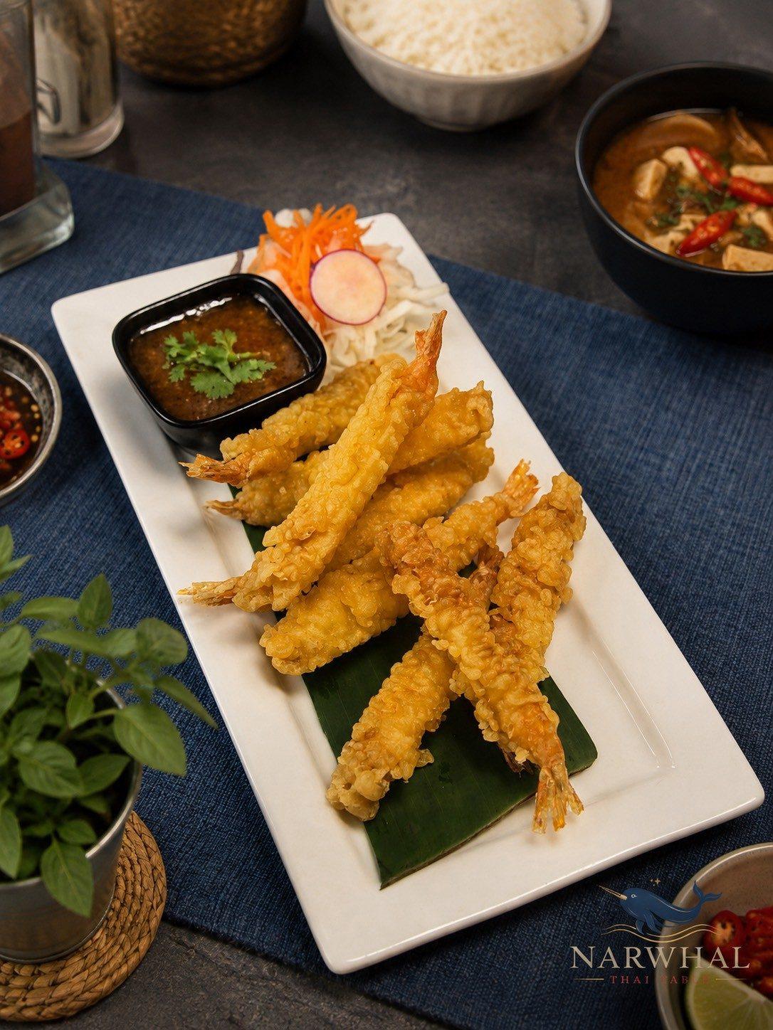 Shrimp Tempura (กุ้งเทมปุระ) — Appetizers at Narwhal Thai Table, Huntington Beach