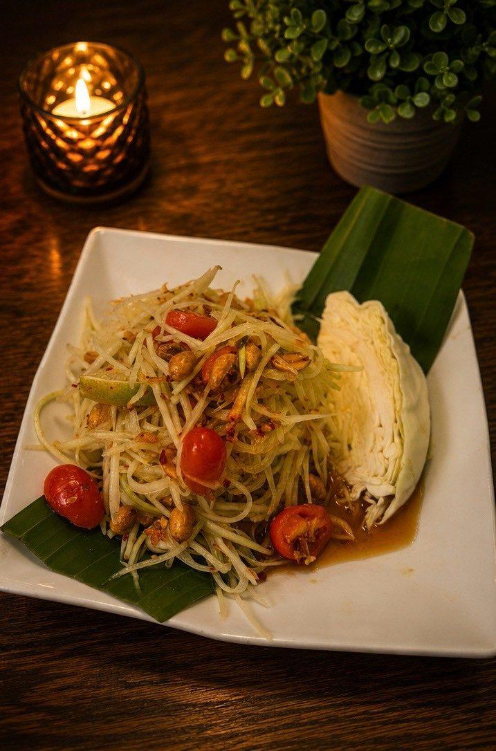 Som Tum Thai (ส้มตำไทย กุ้งแห้ง) — Salads at Narwhal Thai Table, Huntington Beach