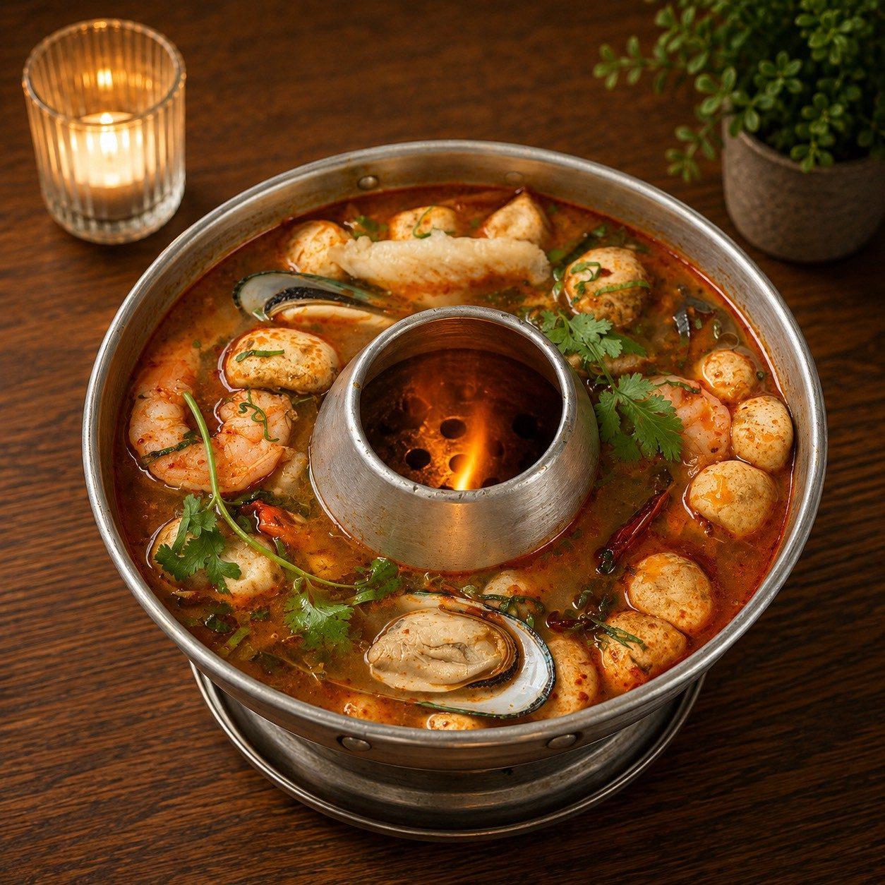 Tom Yum (ต้มยำ) — Soup at Narwhal Thai Table, Huntington Beach
